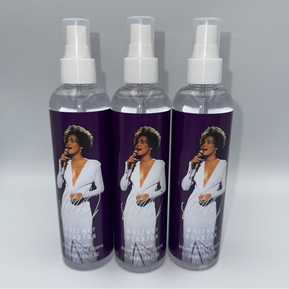 Whitney Houston Sheer‎ Mist 8oz Body Spray 3 Pack Limited Edition NEW